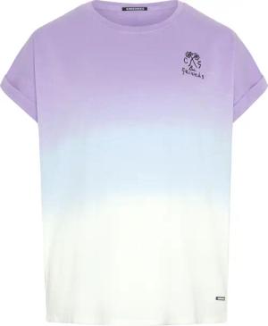 T-Shirt im Dip-Dye-Look mit Stickerei