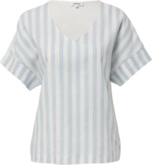 T-Shirt im Fabricmix mit Leinenanteil