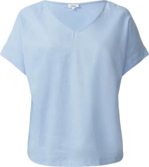 T-Shirt im Fabricmix mit Leinenanteil