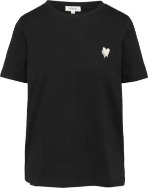 T-Shirt im Relaxed Fit mit Herz-Stickerei