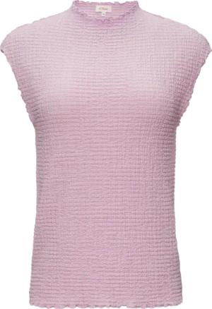 T-Shirt in Crêpe-Optik