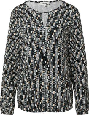 T-Shirt mit All-over-Print und Elastikbündchen