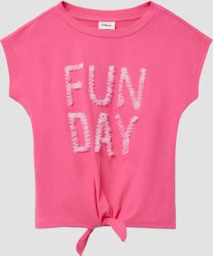 T-Shirt mit Applikation und Knotendetail