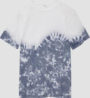 T-Shirt mit Batikmuster und überschnittenen Schultern