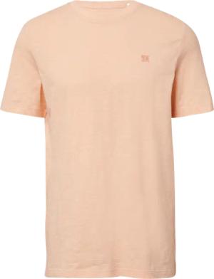 T-Shirt mit Flammgarnstruktur und Logo-Print