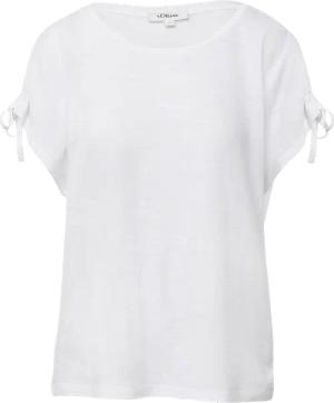 T-Shirt mit Flammgarnstruktur und Raffung