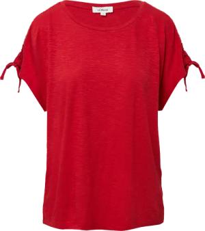 T-Shirt mit Flammgarnstruktur und Raffung