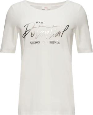 T-Shirt mit Frontprint im Slim Fit