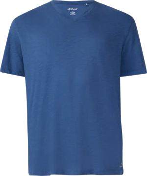 T-Shirt mit Label-Patch und V-Ausschnitt