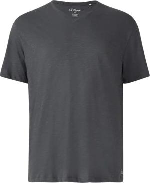 T-Shirt mit Label-Patch und V-Ausschnitt