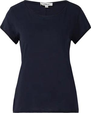 T-Shirt mit Rollkanten und Flammgarnstruktur