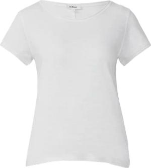 T-Shirt mit Rollkanten und Flammgarnstruktur