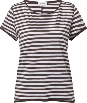 T-Shirt mit Rollkanten und Flammgarnstruktur