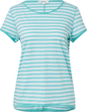 T-Shirt mit Rollkanten und Flammgarnstruktur