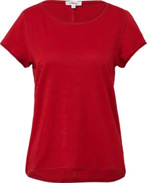 T-Shirt mit Rollkanten und Flammgarnstruktur