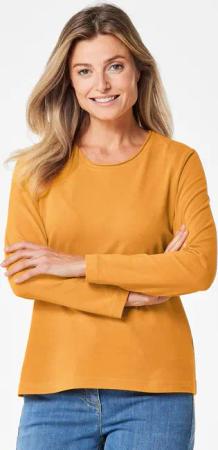 T-Shirt mit Rundhals - honig - Gr. 23 von Goldner Fashion