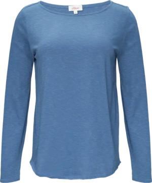 T-Shirt mit U-Boot-Ausschnitt und offenen Kanten