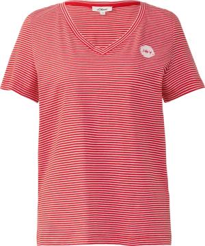 T-Shirt mit V-Ausschnitt und Print-Detail