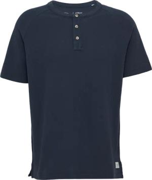 T-Shirt mit Waffelstruktur und Henleyausschnitt