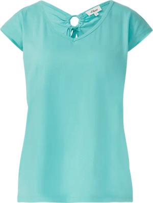 T-Shirt mit weitem Ausschnitt, Cut-out und Schleife