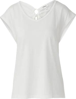 T-Shirt mit weitem Ausschnitt, Cut-out und Schleife