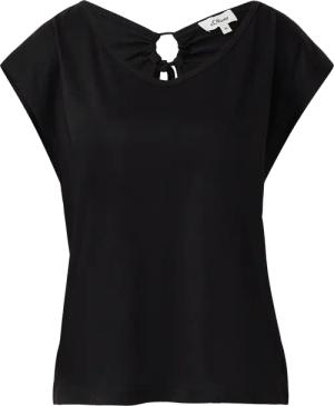 T-Shirt mit weitem Ausschnitt, Cut-out und Schleife