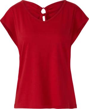 T-Shirt mit weitem Ausschnitt, Cut-out und Schleife