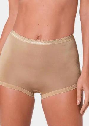 Taillenslip aus Baumwolle - caramel - Gr. 44 von Goldner Fashion