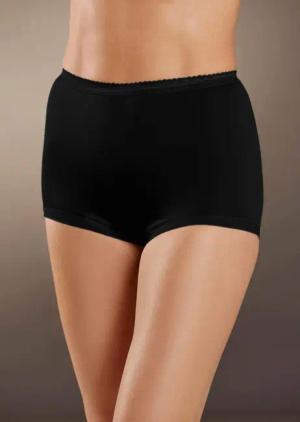 Taillenslip aus Baumwolle - schwarz - Gr. 38 von Goldner Fashion