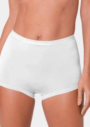 Taillenslip aus Baumwolle - weiß - Gr. 44 von Goldner Fashion