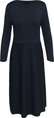 Tailliertes Strickkleid mit plissiertem Rock