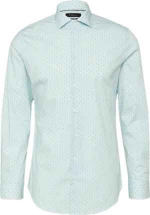 Tailored Fit: Elastisches Baumwollhemd mit All-over-Print