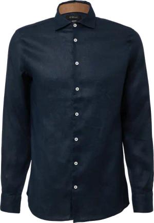 Tailored Fit: Langarmhemd aus Leinen mit elegantem Glanz