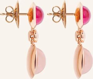TAMARA COMOLLI Ohrhänger OHRHÄNGER BOUTON 2 CABOCHONS 'BLUSH' / CLASSIC 18K Roségold