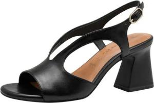 Tamaris ANTIshokk, ANTIslide aus Leder Blockabsatz Sandalette ANTIshokk
