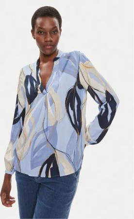 Tamaris Apparel Bluse Cisna TAW0754 Blau Relaxed Fit