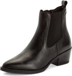 Tamaris Chelseaboots, Blockabsatz, Cowboy Stiefelette, Westernstiefelette mit Gummizug