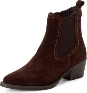 Tamaris Chelseaboots, Blockabsatz, Cowboy Stiefelette, Westernstiefelette mit Gummizug