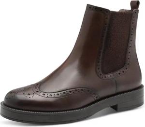 Tamaris Chelseaboots, Blockabsatz, Stiefelette, Businessschuh mit eleganter Lyralochung