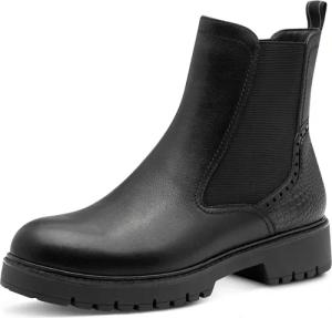 Tamaris Chelseaboots, Blockabsatz, Stiefelette mit Kontrast-Rahmennaht