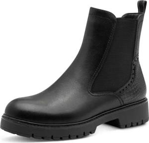 Tamaris Chelseaboots, Blockabsatz, Stiefelette mit Kontrast-Rahmennaht
