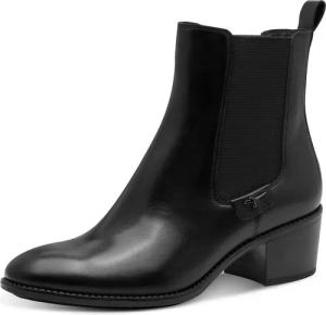 Tamaris Chelseaboots, Blockabsatz, Westernstiefelette mit Stretcheinsatz außen