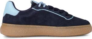 Tamaris Damen Marineblaue Leder Fashion Stripe Schnür-Sneakers