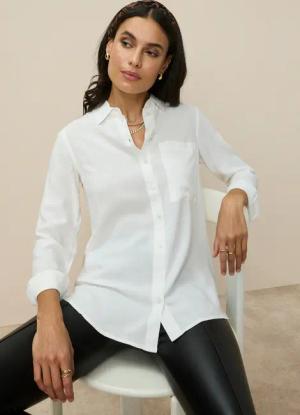 Tamaris Hemdbluse im Oversize-Look mit Taschen