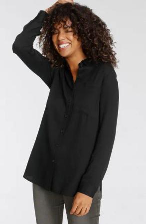 Tamaris Hemdbluse im Oversize-Look mit Taschen