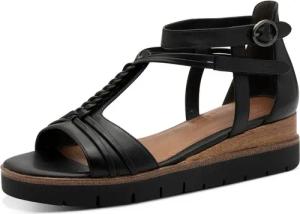 Tamaris Keilsandalette, Riemchensandale, Sommerschuh mit Flechtriemchen