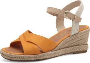 Tamaris Keilsandalette, Riemchensandale, Sommerschuh mit modischer Kreuzbandage