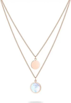 Tamaris Kette mit Anhänger Perlmutt Edelstahl