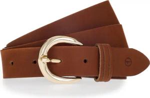 Tamaris Ledergürtel 3cm breit, schlichte Dornschnalle in Gold, dezentes Markenlogo
