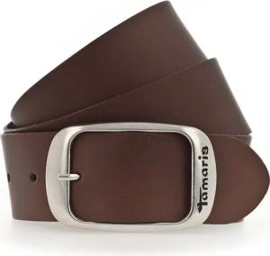 Tamaris Ledergürtel Doppelschließe in glänzendem Silber